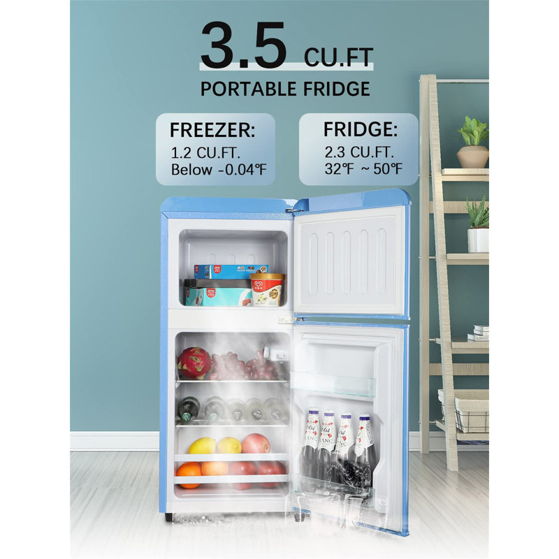 Ceballos 3.5Cu.Ft Compact Refrigerator Mini Fridge With Freezer ...